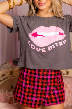 BuddyLove Clothing Label Tops*Aaron Cropped Tee - Love Bites