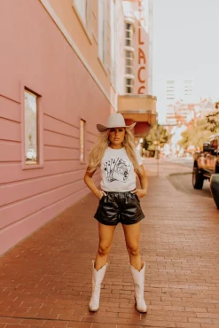 Wild Junkie Tops*Ace of Cowboys Graphic Tee