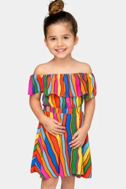 BuddyLove Clothing Label Tween | Tween + Girls*Ainsley Girl's Top and Skirt Set - Rainbow Bright