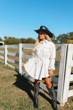 BuddyLove Clothing Label Long Sleeve Dresses | Bride To Be Dresses*Ariella Button Up Mini Dress -