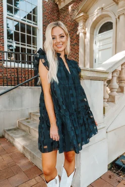 BuddyLove Clothing Label Sleeveless Dresses | Brunch Dresses*Aubrey Ruffle Shoulder Short Dress -