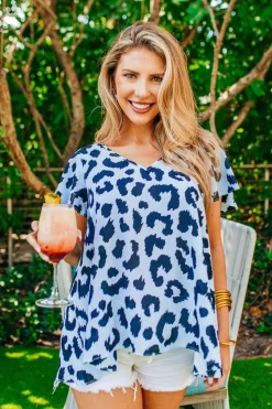 BuddyLove Clothing Label Tops*Avril Flutter Sleeve V-Neck Top -