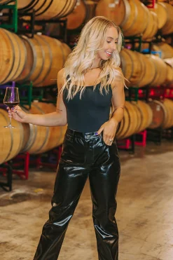 BuddyLove Clothing Label Tops*Basic B Scoop Neck Bodysuit - Panther