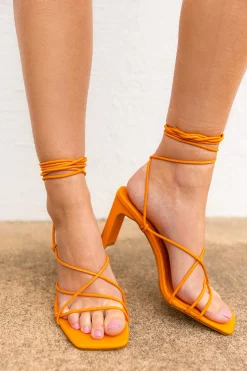 Billini Shoes*Beatrice Strappy Heel - Tangerine