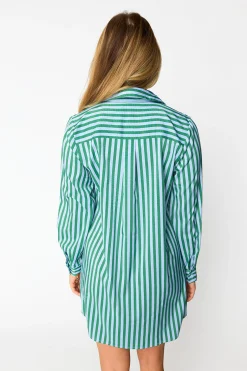 BuddyLove Clothing Label Long Sleeve Dresses | Brunch Dresses*Beau Mini Shirt Dress - Cucumber Water
