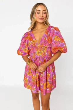 BuddyLove Clothing Label Short Sleeve Dresses | Party Dresses*Bonnie Puff Sleeve Mini Dress - Tangerine