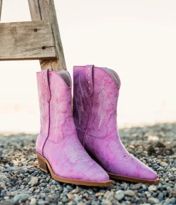 Naughty Monkey Shoes*Bowie Metallic Boot in Pink