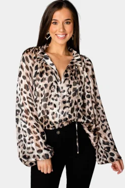 BuddyLove Clothing Label Tops*Bridgerton Long Sleeve Blouse - Oreo