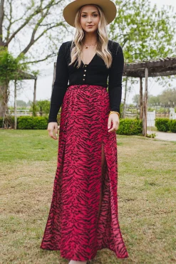 BuddyLove Clothing Label Bottoms*Bridget Maxi Skirt - Tigers Blood