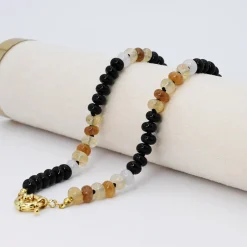 Treasure Jewels, Inc. Jewelry*Brooke Black and Brown Gemstone Necklace
