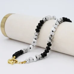 Treasure Jewels, Inc. Jewelry*Brooke Black and White Gemstone Necklace
