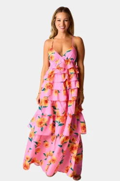 BuddyLove Clothing Label Sleeveless Dresses | Wedding Guest*Callie Tiered Maxi Dress -