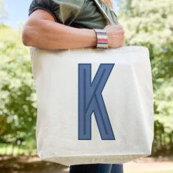 CB Studio Home & Gift*Canvas Tote - Single Initial - Navy Blue - NEW!