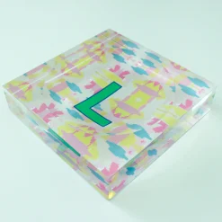 CB Studio Home & Gift*Catchall Tray - Single Initial Mila Citrus Pink - New!