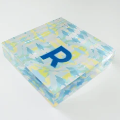 CB Studio Home & Gift*Catchall Tray - Single Initial Mila Citrus Blue - New!