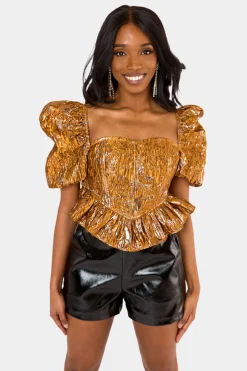 BuddyLove Clothing Label Tops*Chloe Bustier Top - Bronze