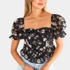 BuddyLove Clothing Label Tops*Chloe Bustier Top - Flower Basket