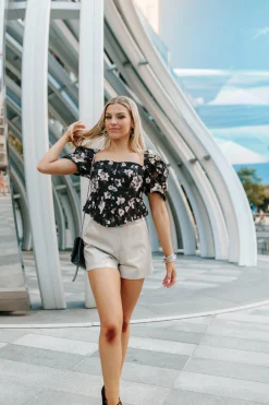BuddyLove Clothing Label Tops*Chloe Bustier Top - Flower Basket