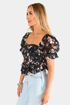 BuddyLove Clothing Label Tops*Chloe Bustier Top - Flower Basket