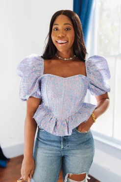 BuddyLove Clothing Label Tops*Chloe Bustier Top - Spotted
