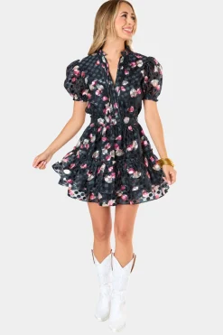 BuddyLove Clothing Label Short Sleeve Dresses | Brunch Dresses*Clementine Elastic Waist Mini Dress - Twilight