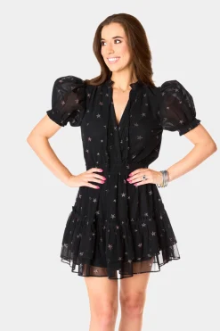 BuddyLove Clothing Label Short Sleeve Dresses | Wedding Guest*Clementine Elastic Waist Mini Dress - Comet