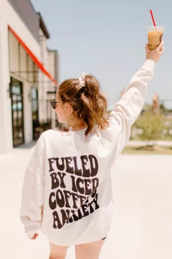 Shop Karma Tees Tops*Coffee and Anxiety Graphic Crewneck