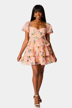 BuddyLove Clothing Label Short Sleeve Dresses | Brunch Dresses*Conner Short Lace Dress - Irish Rose