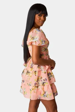 BuddyLove Clothing Label Short Sleeve Dresses | Brunch Dresses*Conner Short Lace Dress - Irish Rose