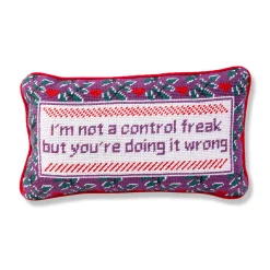 Furbish Studio Home & Gift*Control Freak Needlepoint Pillow