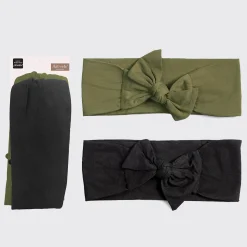 KITSCH Beauty*Cotton Adjustable Headband 2pc - Moss