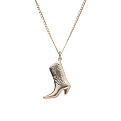 Idlewild Everyday Jewelry*Cowgirl Boot Necklace in Gold-Filled