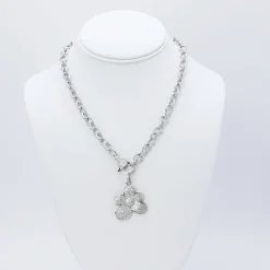 Treasure Jewels, Inc. Jewelry*Cute Flower Silver Necklace