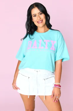 BuddyLove Clothing Label Tops*DALTX Graphic Tee - Chalky Mint