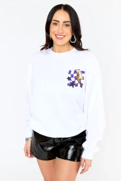 BuddyLove Clothing Label Pajamas | Tops*Devon Graphic Sweatshirt - Down Set Purple