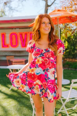 BuddyLove Clothing Label Short Sleeve Dresses | Bump Friendly*Diego Babydoll Mini Dress - Jubilee