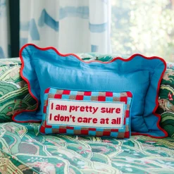 Furbish Studio Home & Gift*Don't Care Needlepoint Pillow