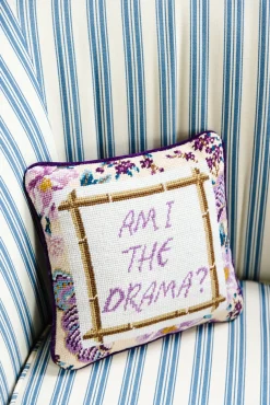 Furbish Studio Home & Gift*Drama Needlepoint Pillow