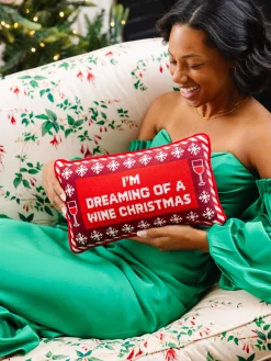 Furbish Studio Home & Gift*Dreaming of Wine Needlepoint Pillow