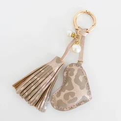 Hollis Handbags*Dusti Rose Heart Keychain