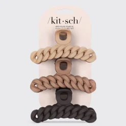 KITSCH Beauty*Eco-friendly Chain Claw Clip 3pc Set - Neutral