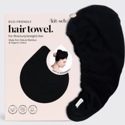 KITSCH Beauty*Eco-Friendly Hair Towel - Black