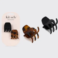 KITSCH Beauty*Eco-Friendly Medium Claw Clips 2pc set - Black