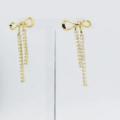 Treasure Jewels, Inc. Jewelry*Elegance Bow Gold Earring