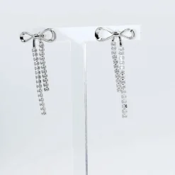 Treasure Jewels, Inc. Jewelry*Elegance Bow Silver Earring