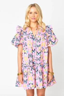 BuddyLove Clothing Label Short Sleeve Dresses | Brunch Dresses*Ensley Short Dress - Feelin' Butterflies