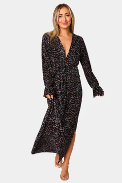 BuddyLove Clothing Label Wedding Guest | Bump Friendly*Evie Long Sleeve Maxi Dress - Gemstone