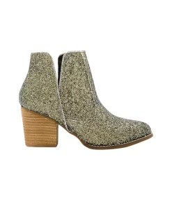 Naughty Monkey Shoes*Fiera Glitter Booties in Bronze