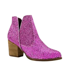 Naughty Monkey Shoes*Fiera Glitter Booties in Pink