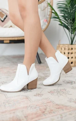Naughty Monkey Shoes*Fiera Glitter Booties in White